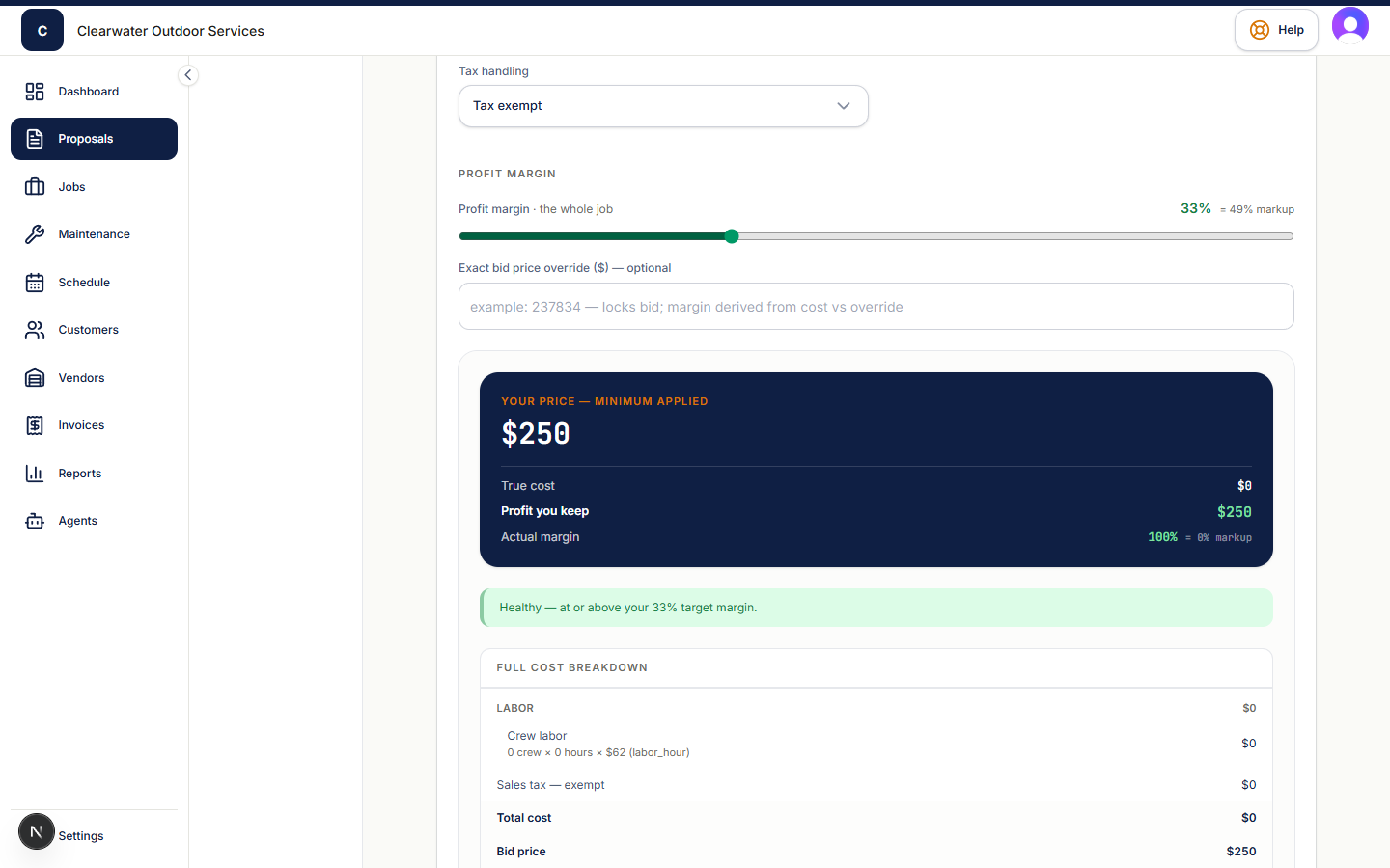 Building a proposal from your own document